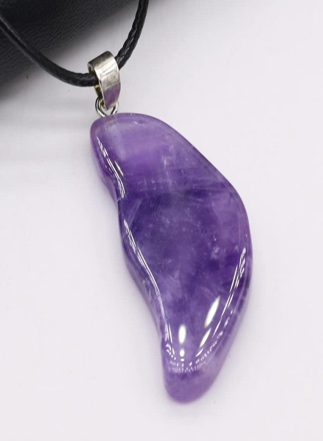 QSLLER 6pcs Natural StonesRed Agate Rose Quartz Amethyst Irregular Semi-precious Stone Necklace DIY Exquisite Necklaces Jewelry Gif - Image 4